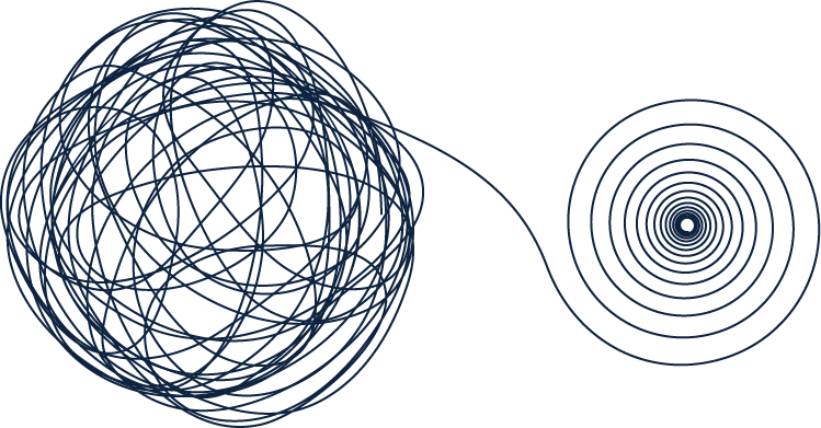 sotkusta selkeäksi ikoni